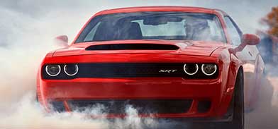 Red HEMI muscle car