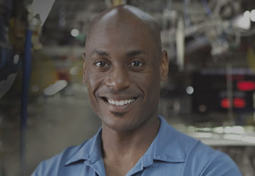African-American man working in FCA factory
