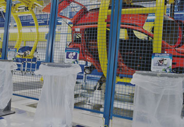 Vehicle assembly line inside FCA factory