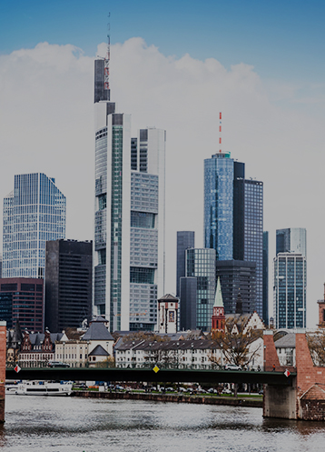 Daytime view of the Financial District in Frankfurt